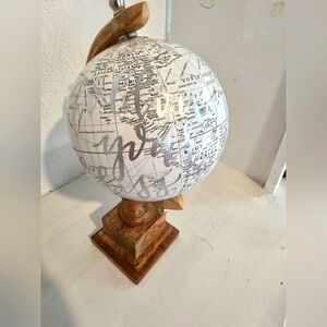 Decorative White and Brown Globe